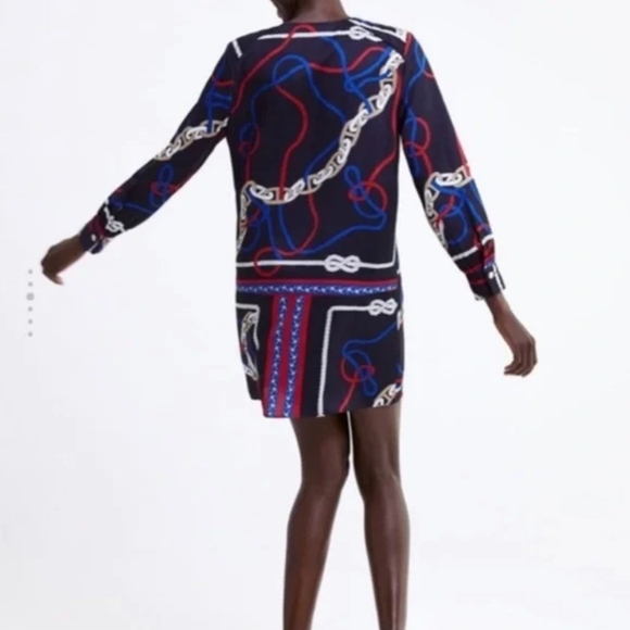 Zara Nautical Chain Print Blouse - Size S - Picture 8 of 9